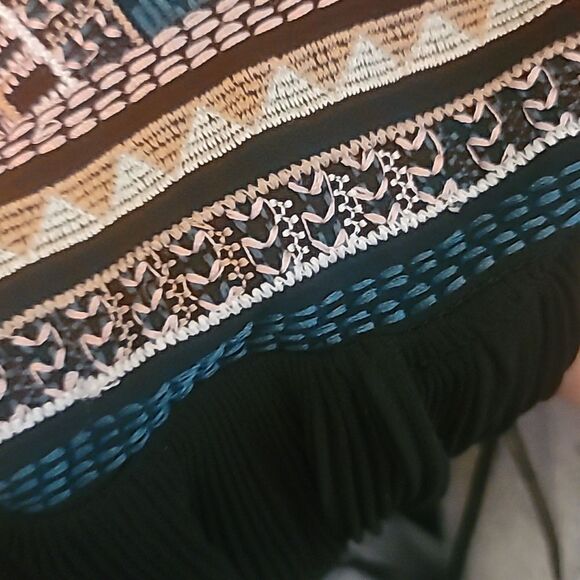 Lulumari , Black Embroidered Maxi Dress, Size Small - Picture 12 of 12